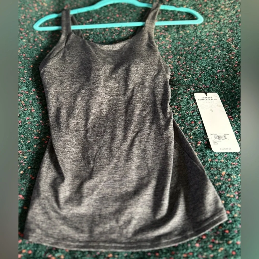 ALO YOGA Alosoft Complete Tank NWT Gray Strappy Activewear Top S